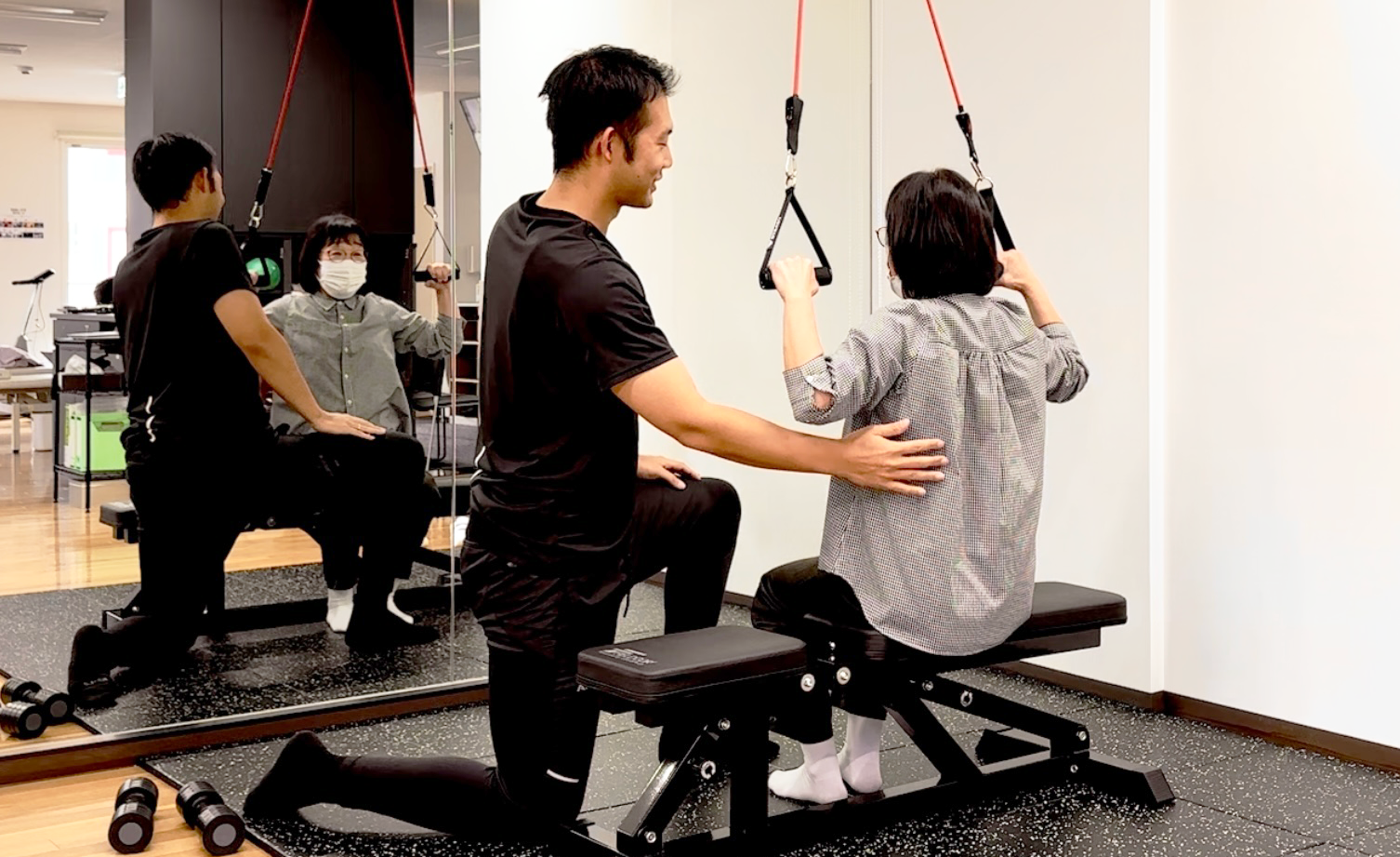 スポーツリハビリの様子